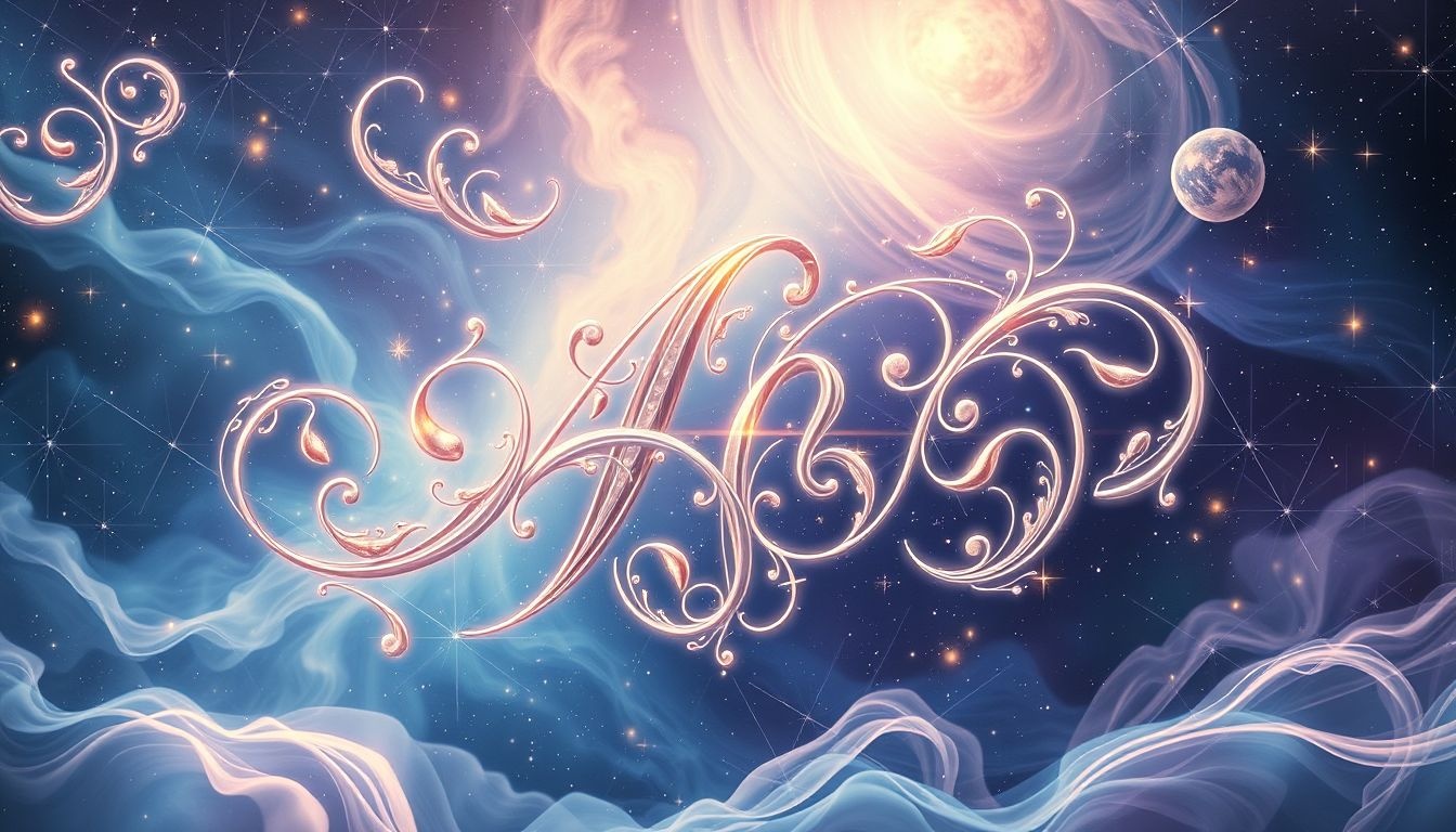 Dromen over sierlijke lettertypen symboliseren creativiteit en persoonlijke expressie.