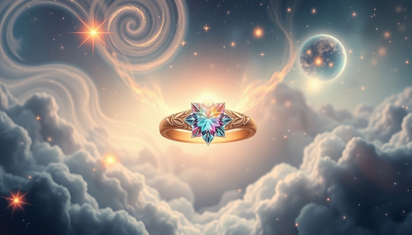 Een andere edelsteen in ring symboliseert nieuwe levensfasen en keuzes.