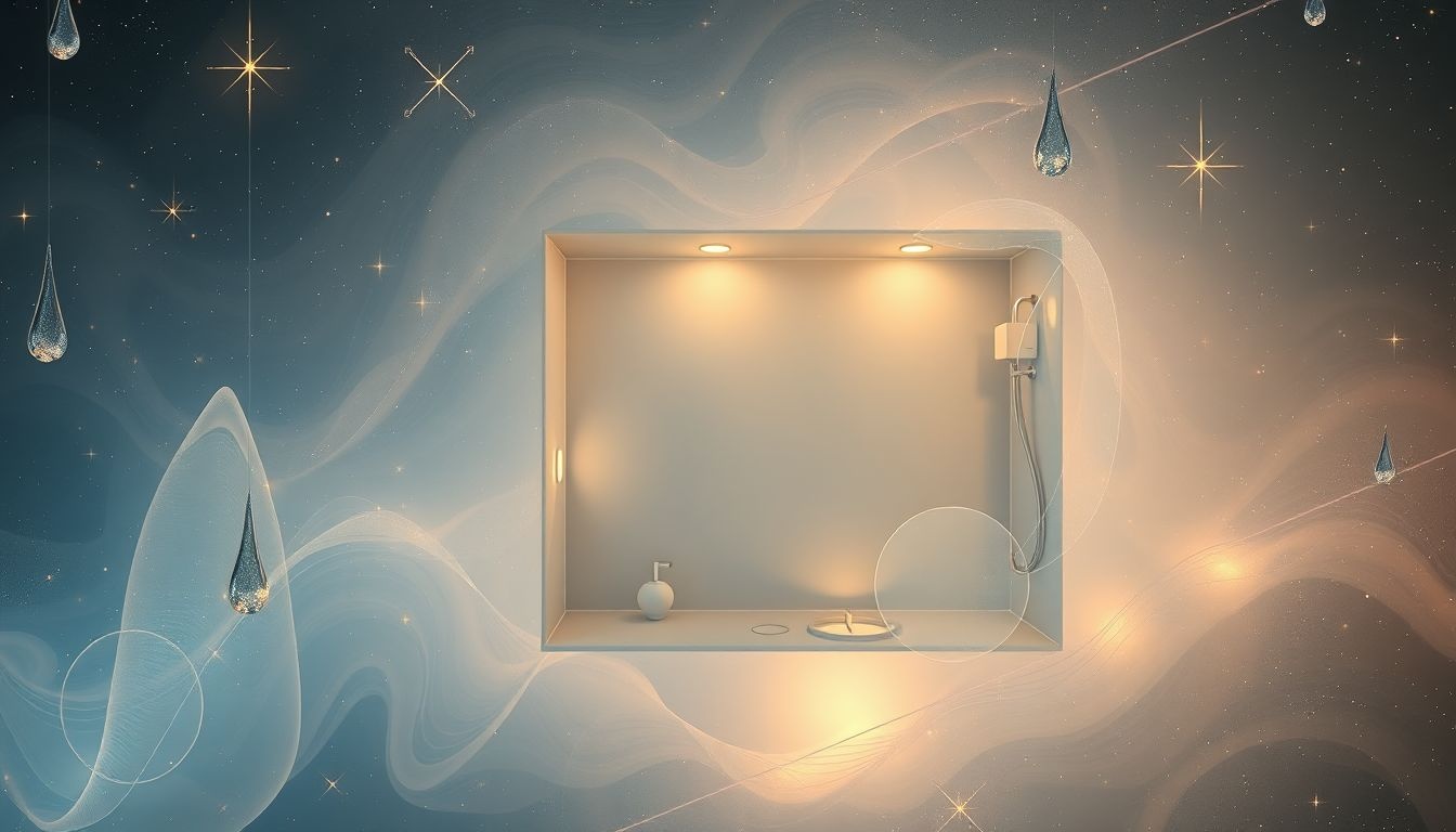 Een badkamer in droomplattegrond symboliseert emotionele reiniging en vernieuwing.