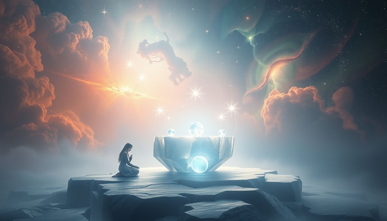 Bidden bij een veldaltaar symboliseert innerlijke rust en verbinding.