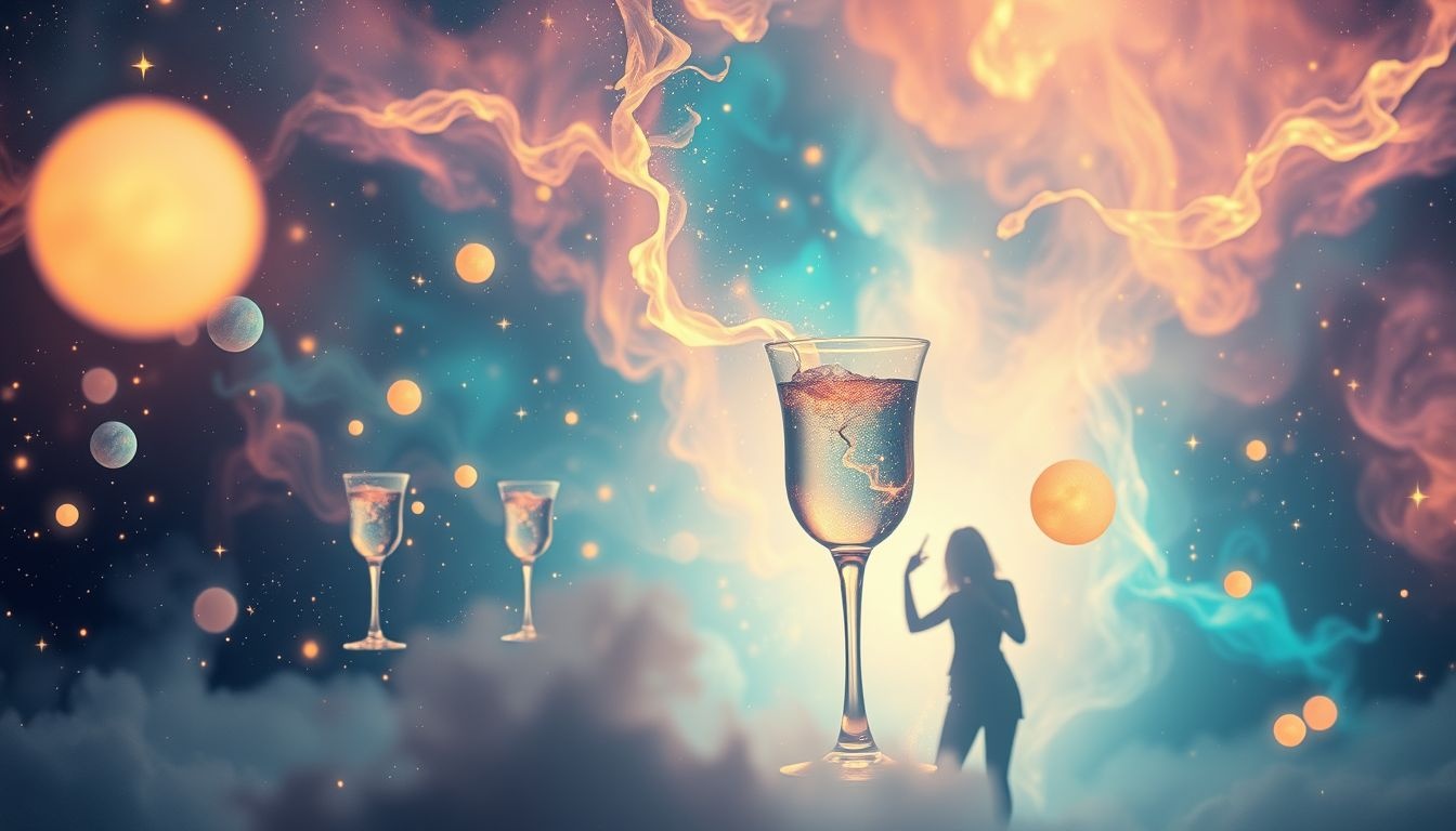 Goedkope drank in dromen symboliseert verlangen naar eenvoudige levensvreugde.