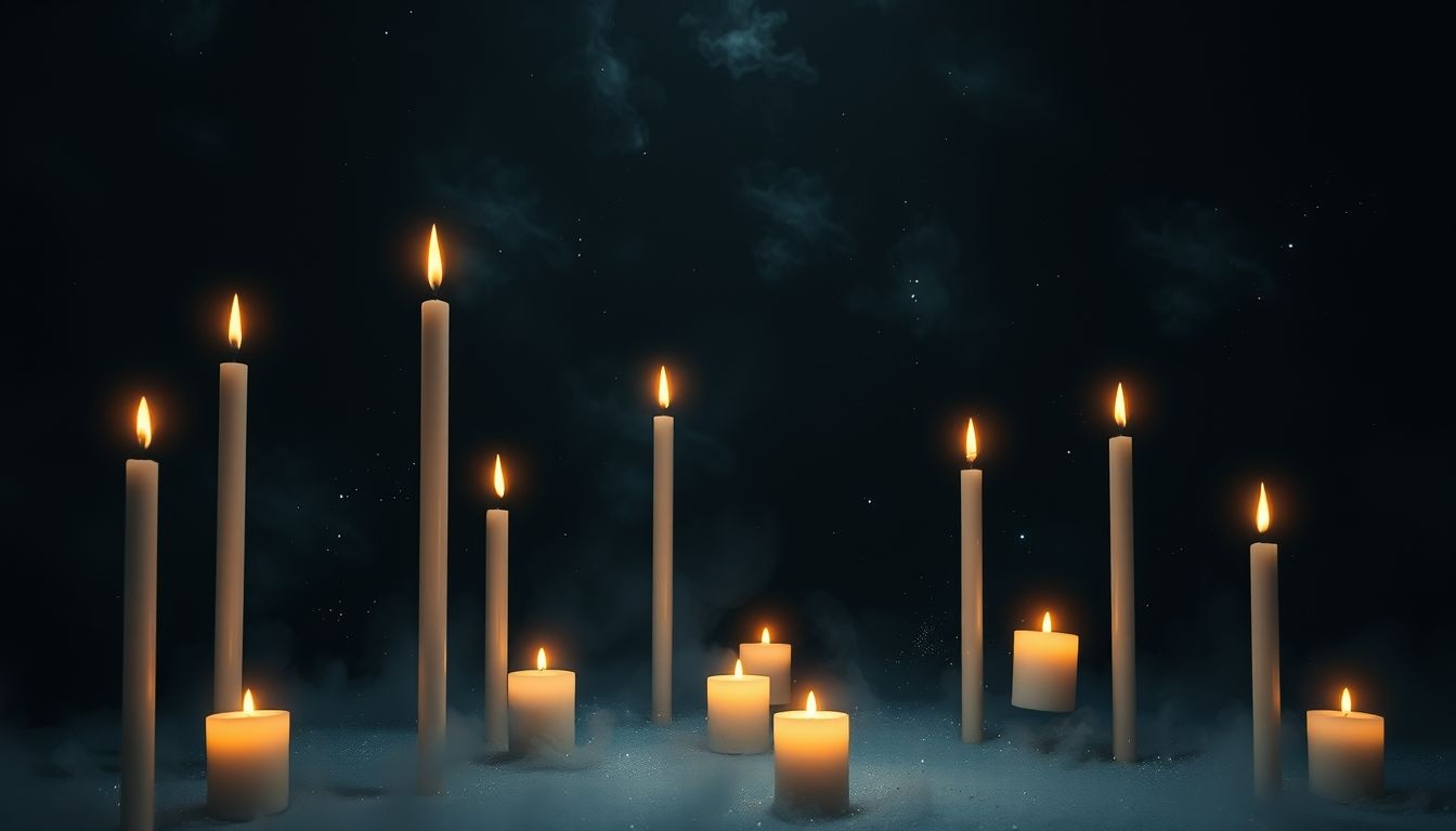 Kerstboomkaarsen symboliseren hoop en licht in donkere tijden.