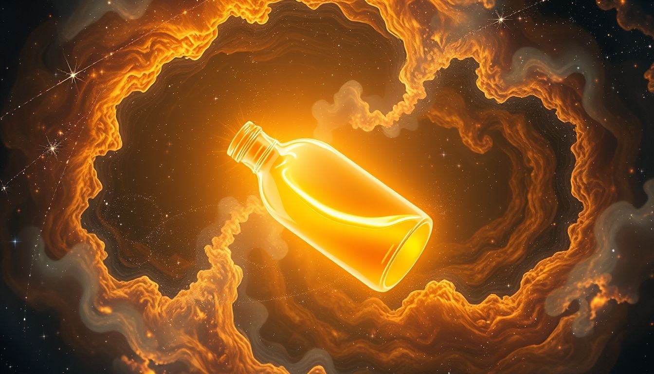 Dromen over stroop in een fles symboliseren vastgehouden zoete herinneringen.