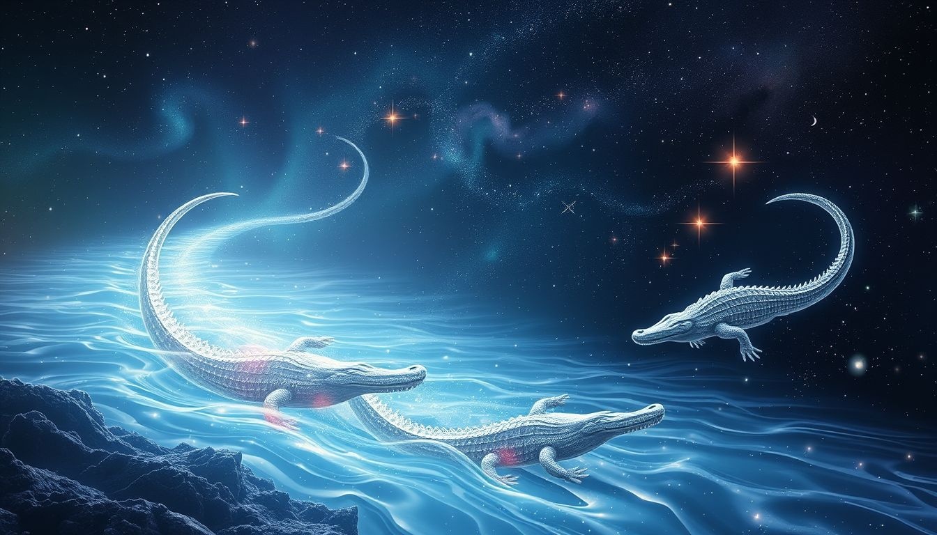 Dromen over de Nijl met krokodillen symboliseren verborgen gevaren en bescherming.