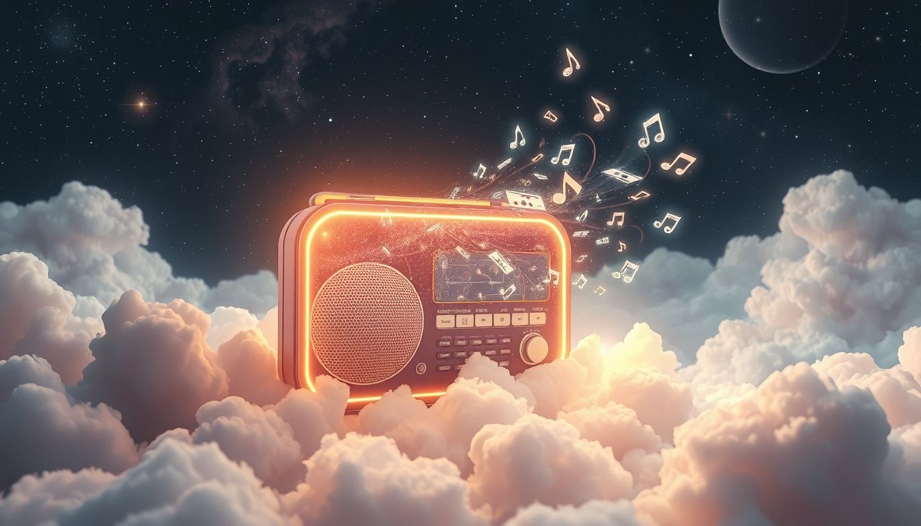 Een onbekende stem op de radio symboliseert verborgen boodschappen.