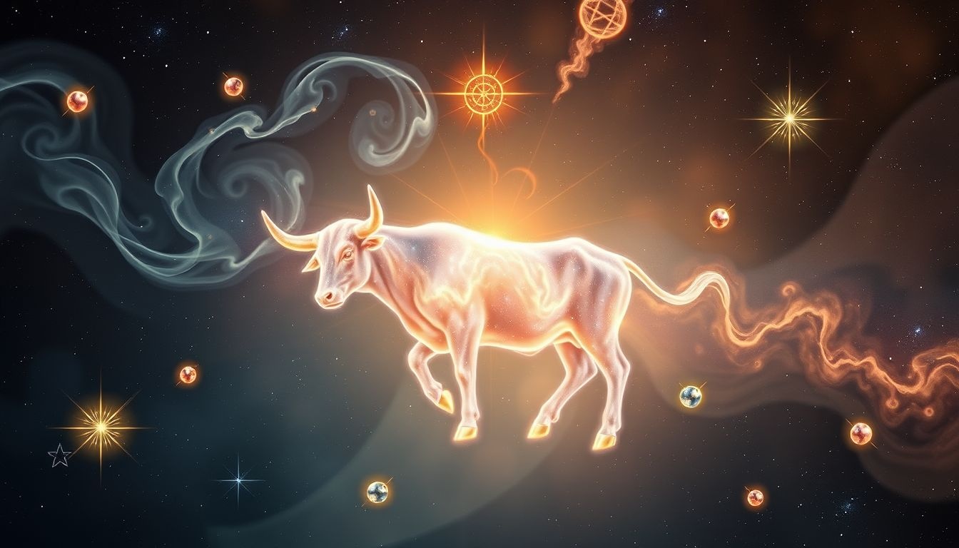Een jonge stier symboliseert kracht en nieuwe zakelijke kansen.