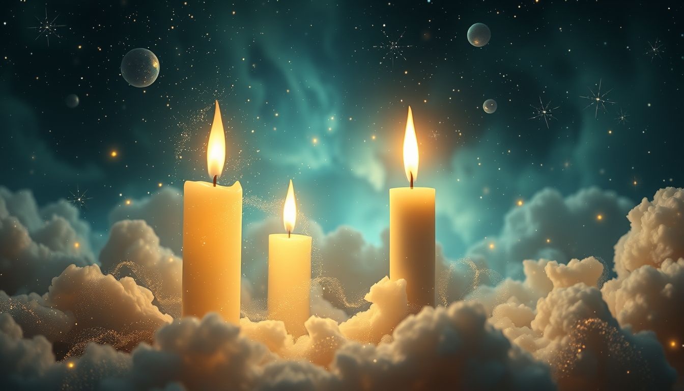 Uitgedoofde kerstboomkaarsen symboliseren eindigende hoop en verloren warmte.
