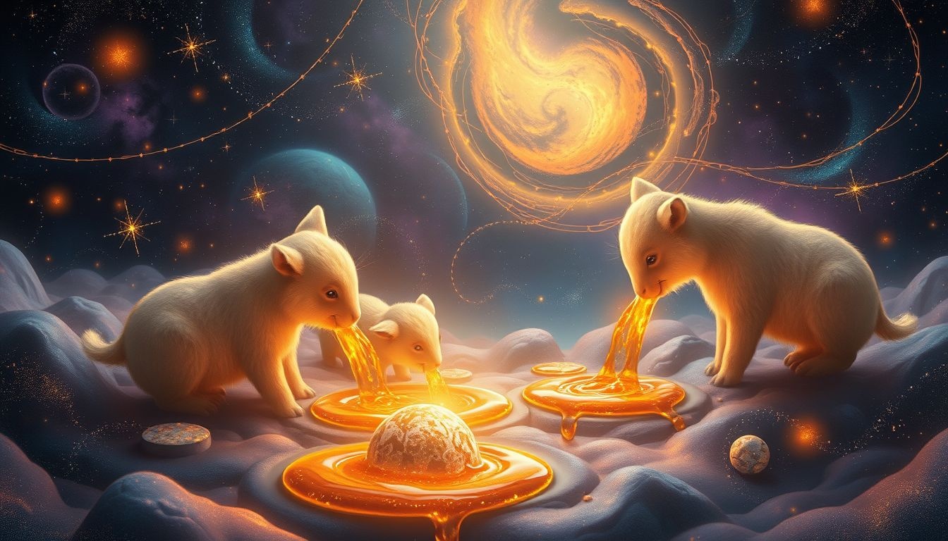 Dromen over dieren die stroop eten symboliseert zoete verleidingen.
