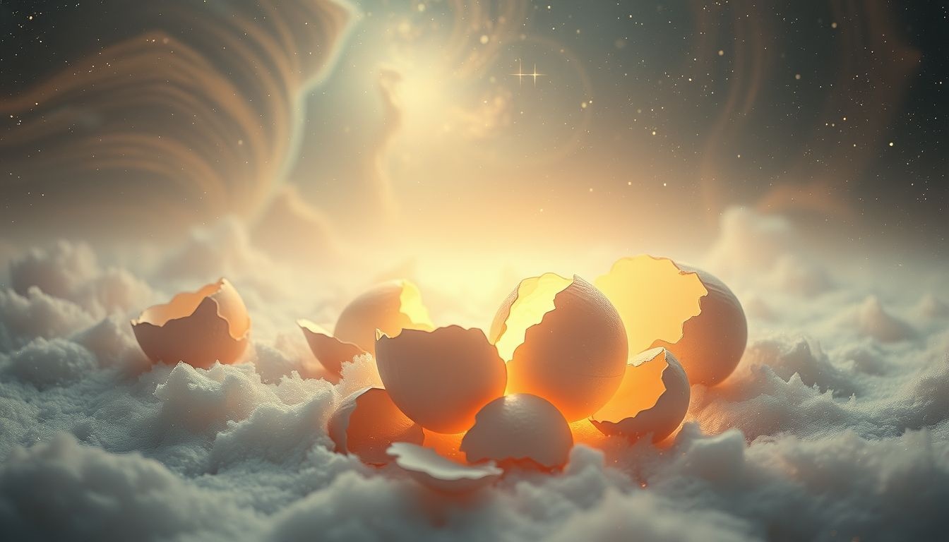 Dromen van eierschalen symboliseren kwetsbaarheid en onderdrukte angsten.