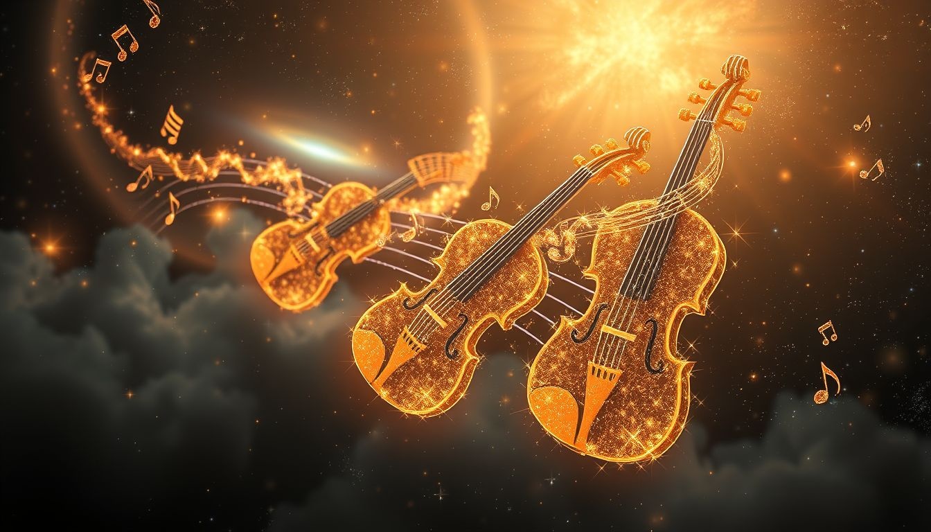 Een vioolconcert bezoeken symboliseert harmonie en emotionele verdieping.
