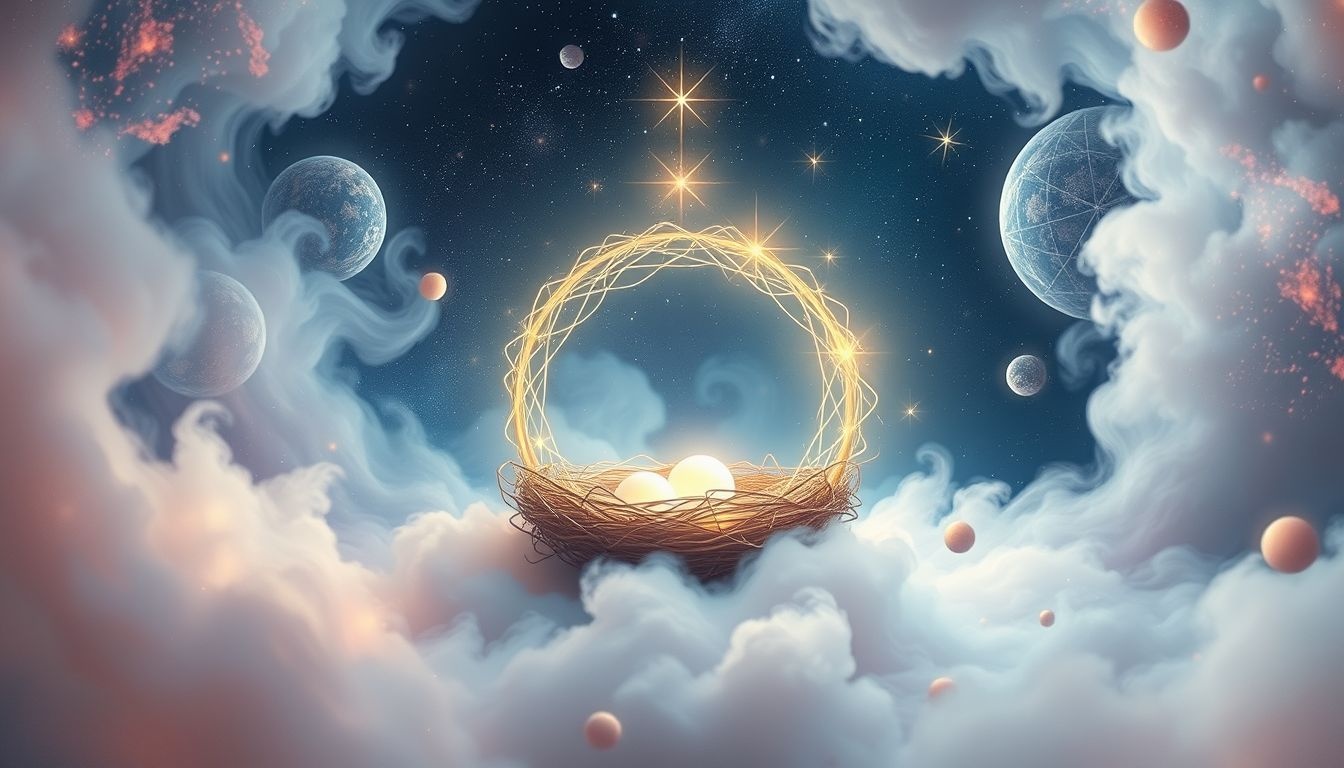 Dromen over een nest symboliseren innerlijke harmonie en geborgenheid.