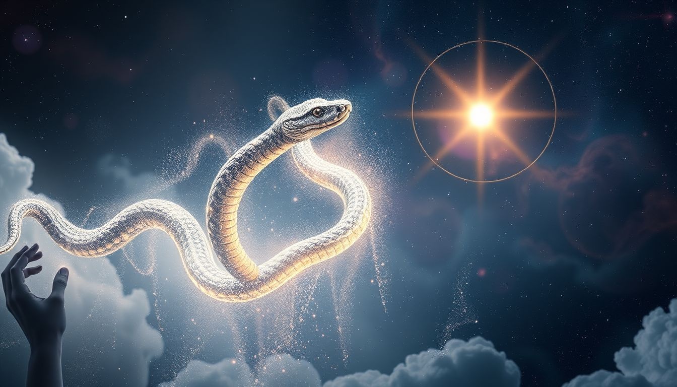 Een dode cobra symboliseert overwinning op gevaarlijke bedreigingen.