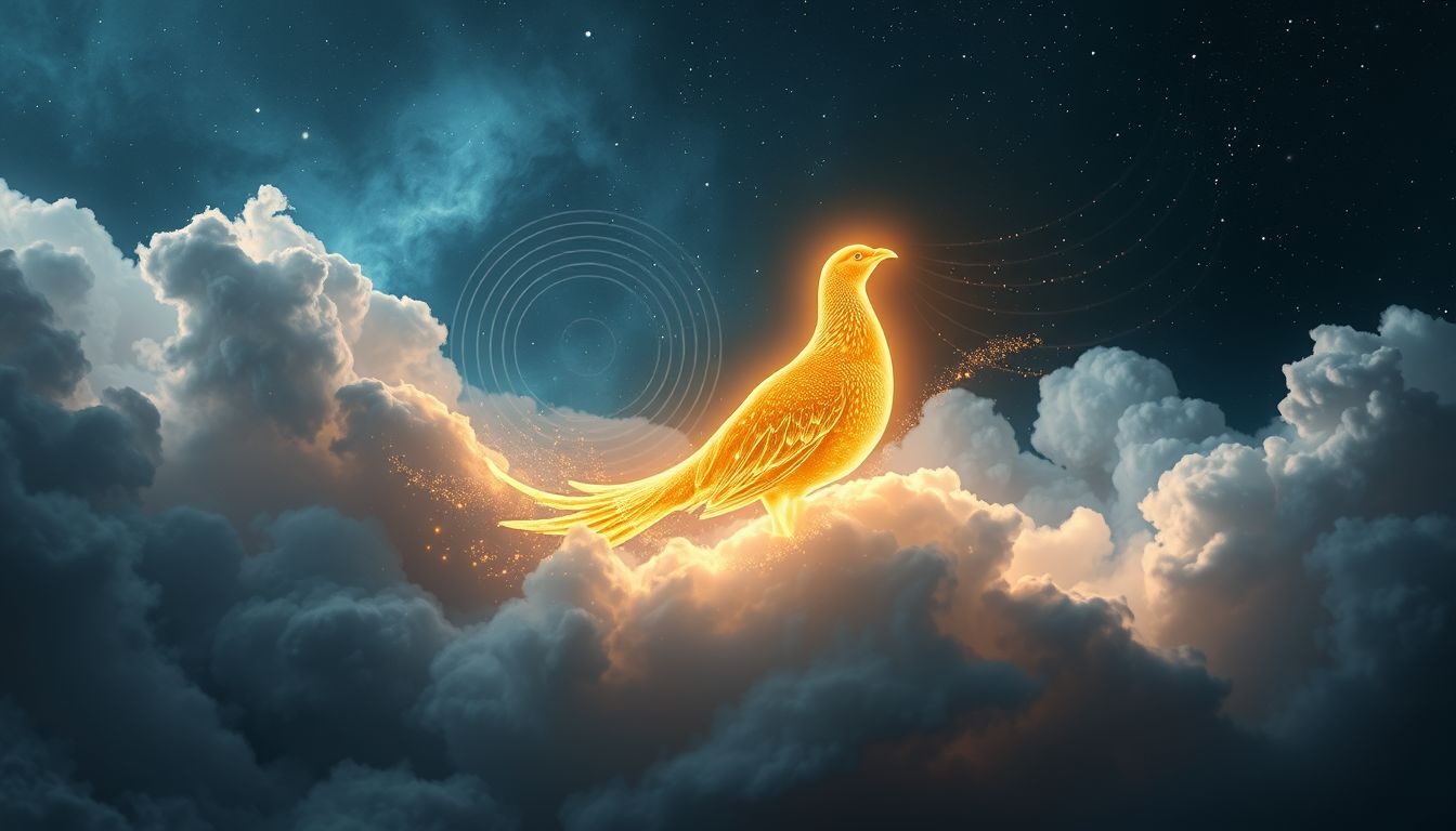Een gouden fazant horen kraaien symboliseert onverwachte geluksmomenten.
