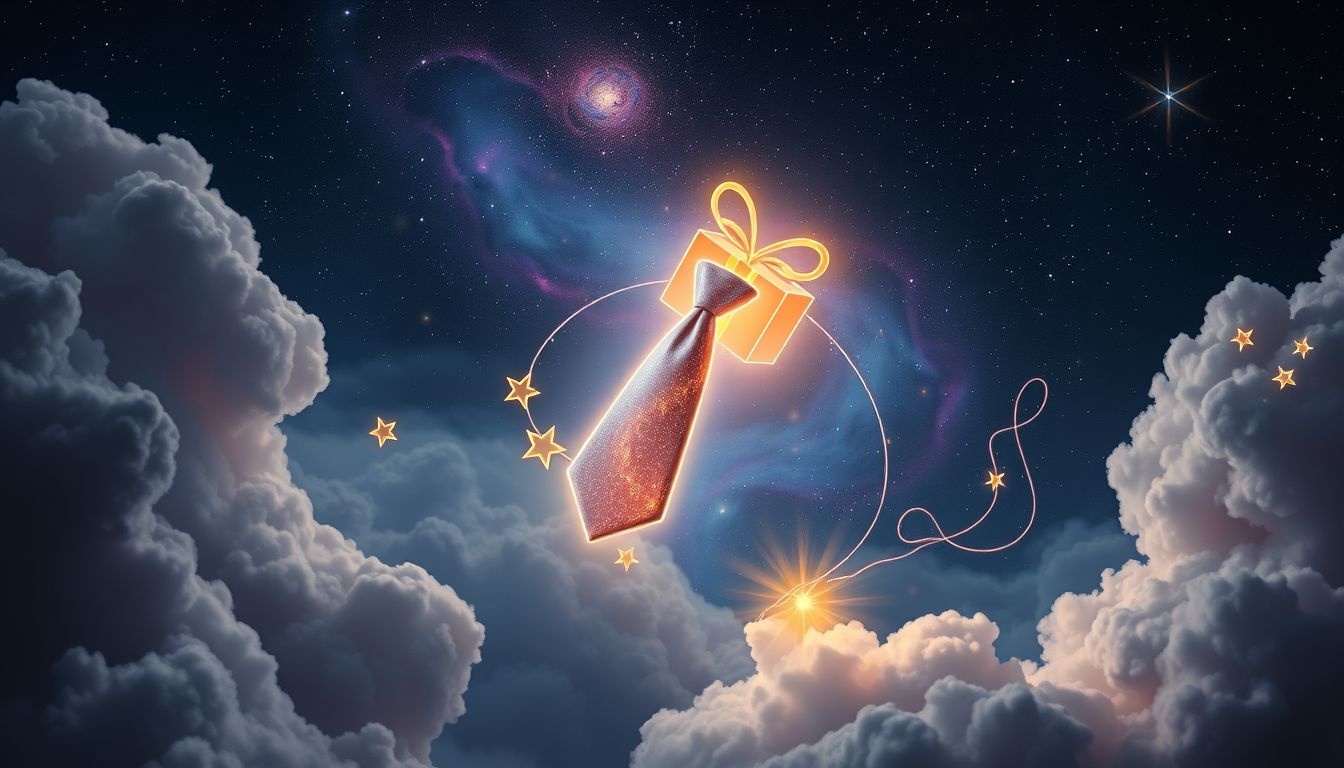 Een stropdas cadeau krijgen symboliseert waardering en nieuwe verantwoordelijkheden.