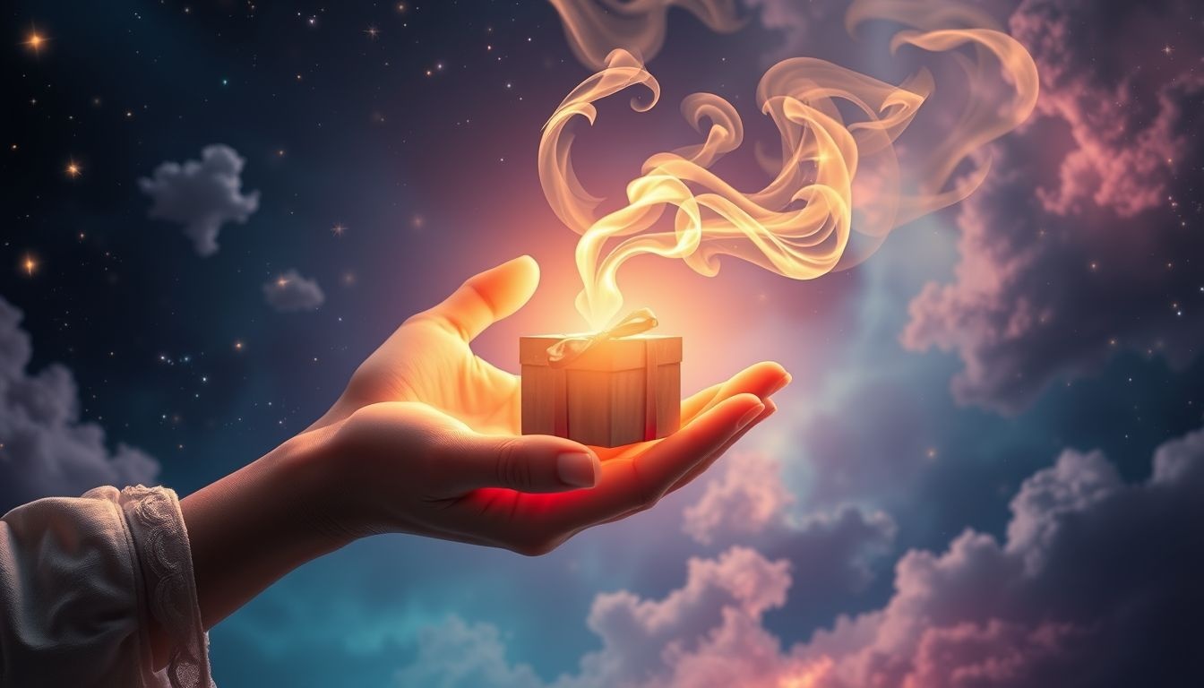 Droom 6: Wierook cadeau krijgen symboliseert spirituele groei en waardering.
