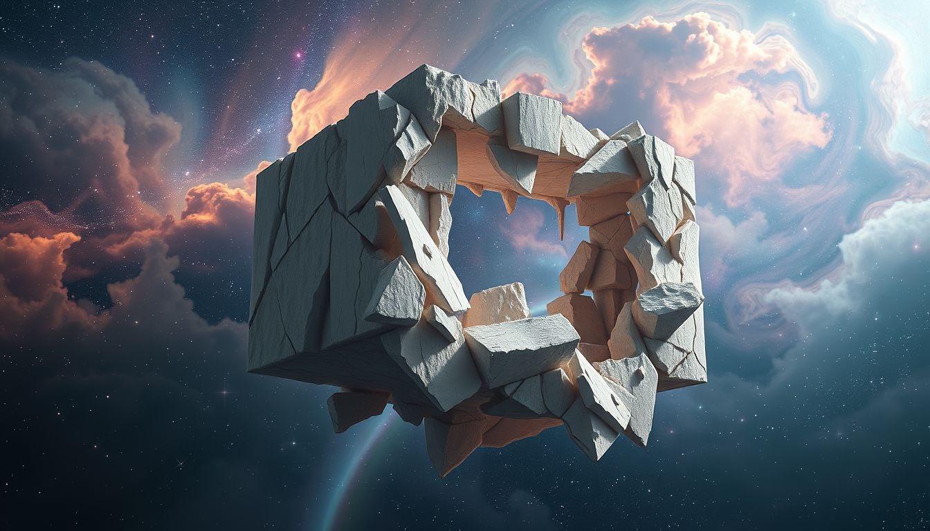 Een instortende gevel symboliseert het verlies van persoonlijke bescherming.