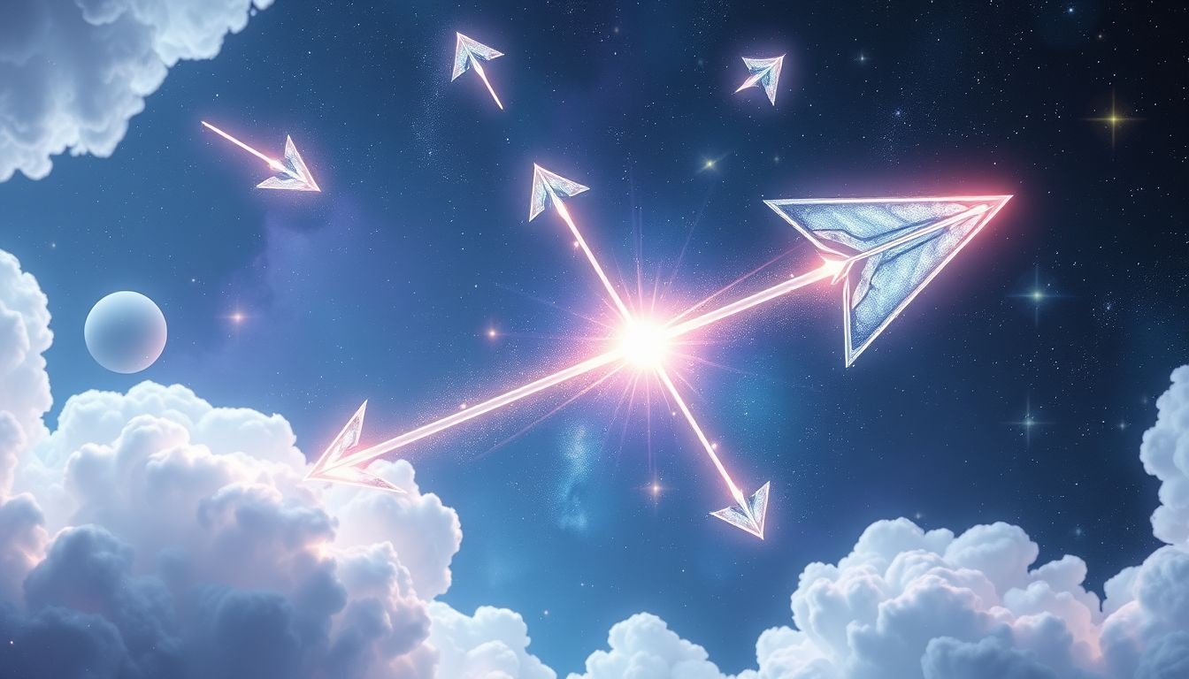Meerdere pijlen in dromen symboliseren vaak keuzemogelijkheden en onzekerheid.