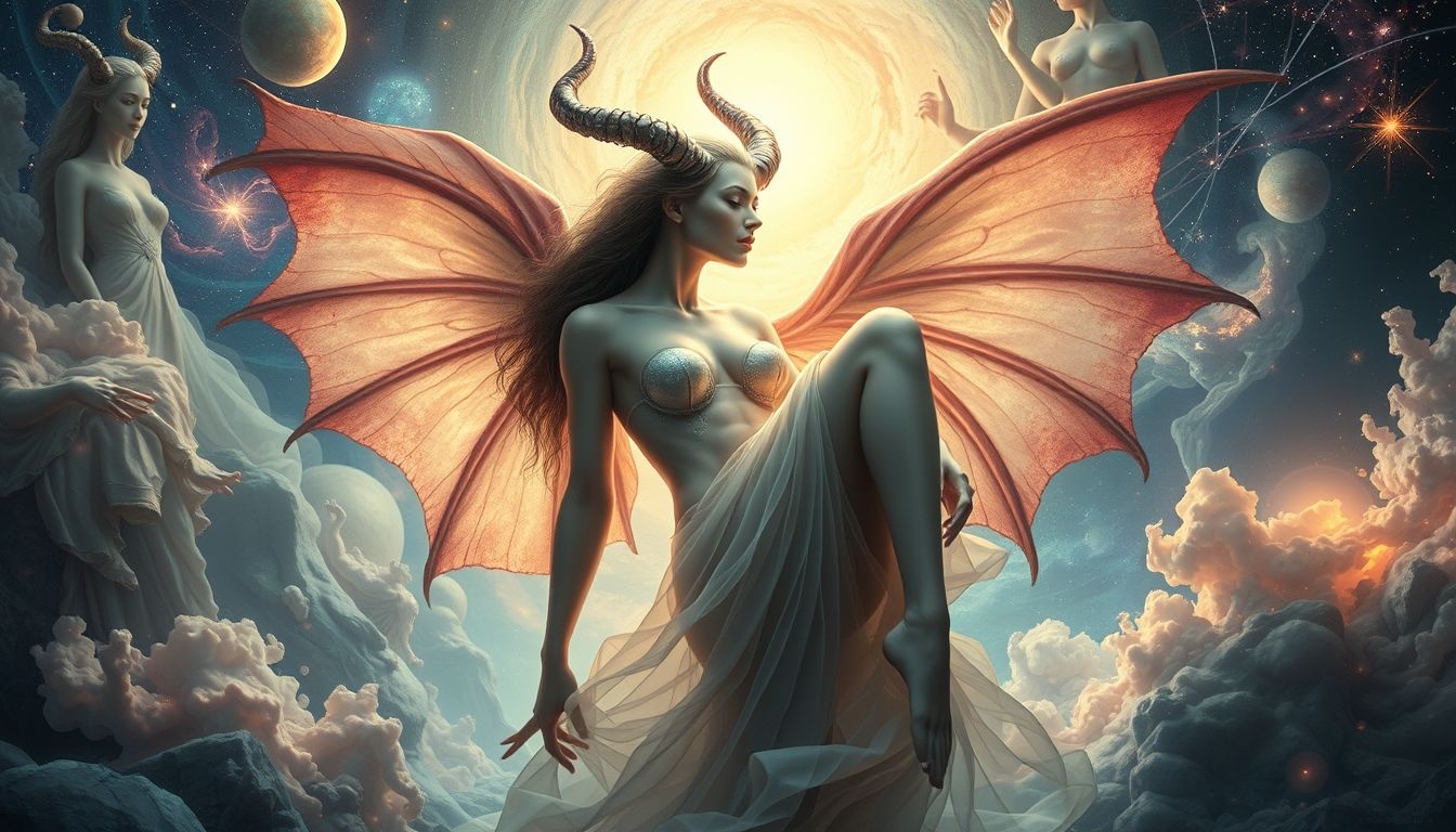 Een transformerende succubus symboliseert verborgen verlangens en zelfontdekking.