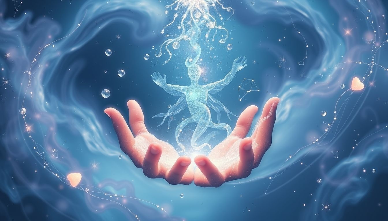Een watergeest vangen symboliseert het beheersen van onderbewuste emoties.