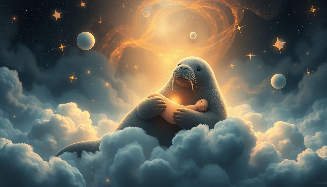 Een walrus die je redt symboliseert onverwachte hulp en bescherming.