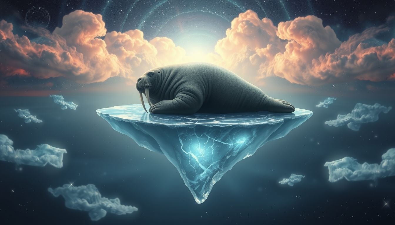 Dromen over walrussen op ijs symboliseren emotionele kracht en stabiliteit.
