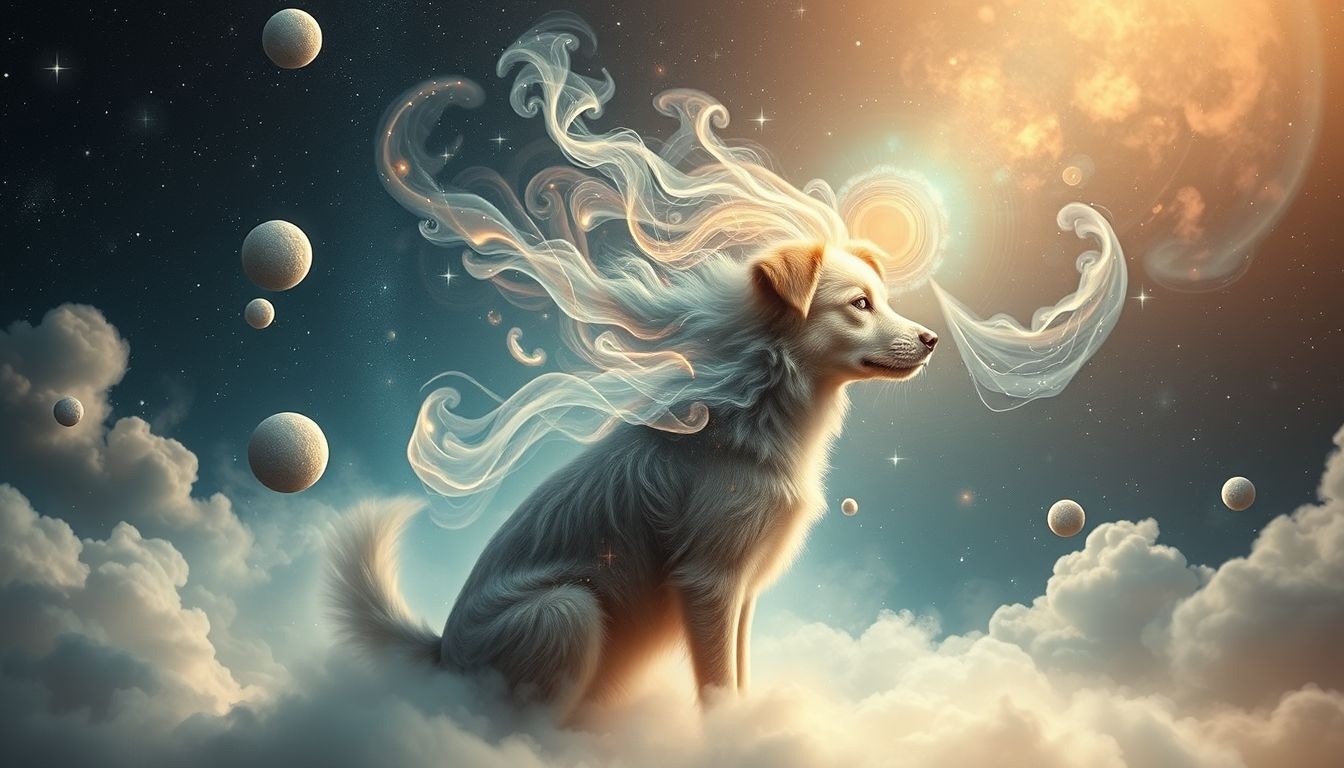 Een hond die verandert symboliseert innerlijke transformatie en onzekerheid.