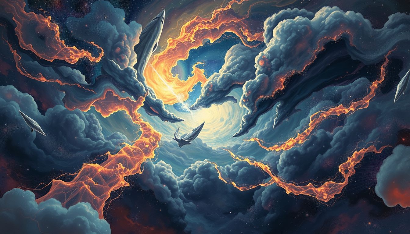 Onweer symboliseert innerlijke strijd en leidend naar persoonlijke groei.