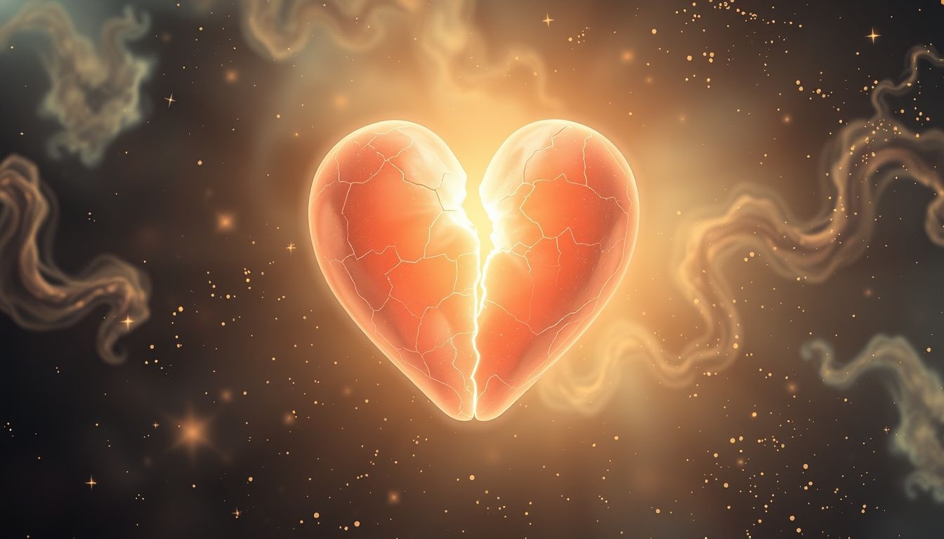 Barsten in een hart symboliseren emotionele pijn en kwetsbaarheid.