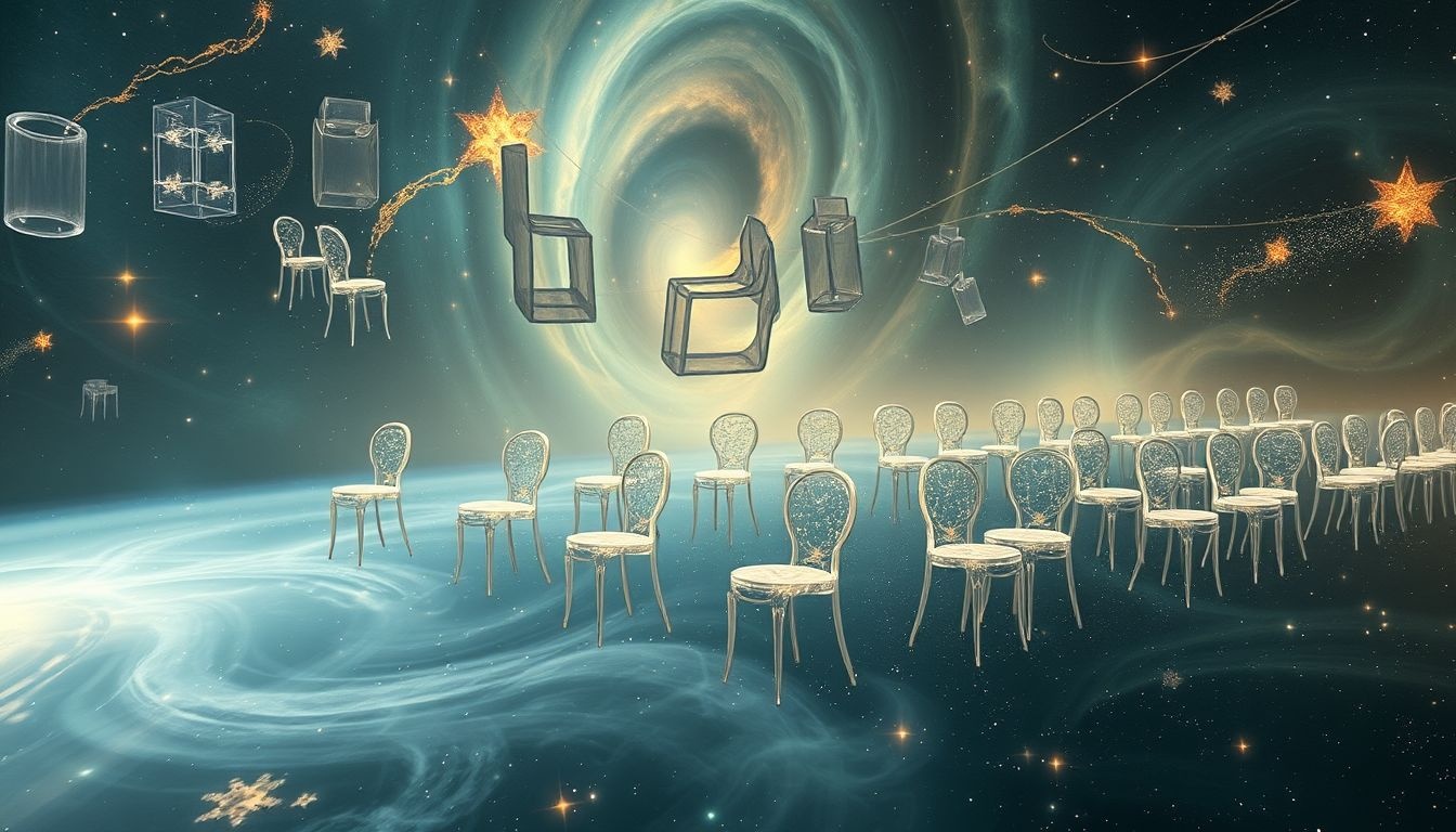 Dromen over 22 stoelen symboliseren keuzes en sociale verbindingen.