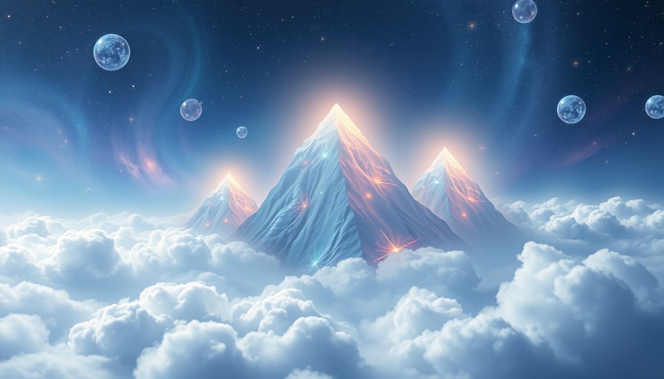 Dromen over drie bergen symboliseren vaak groei door uitdagingen.