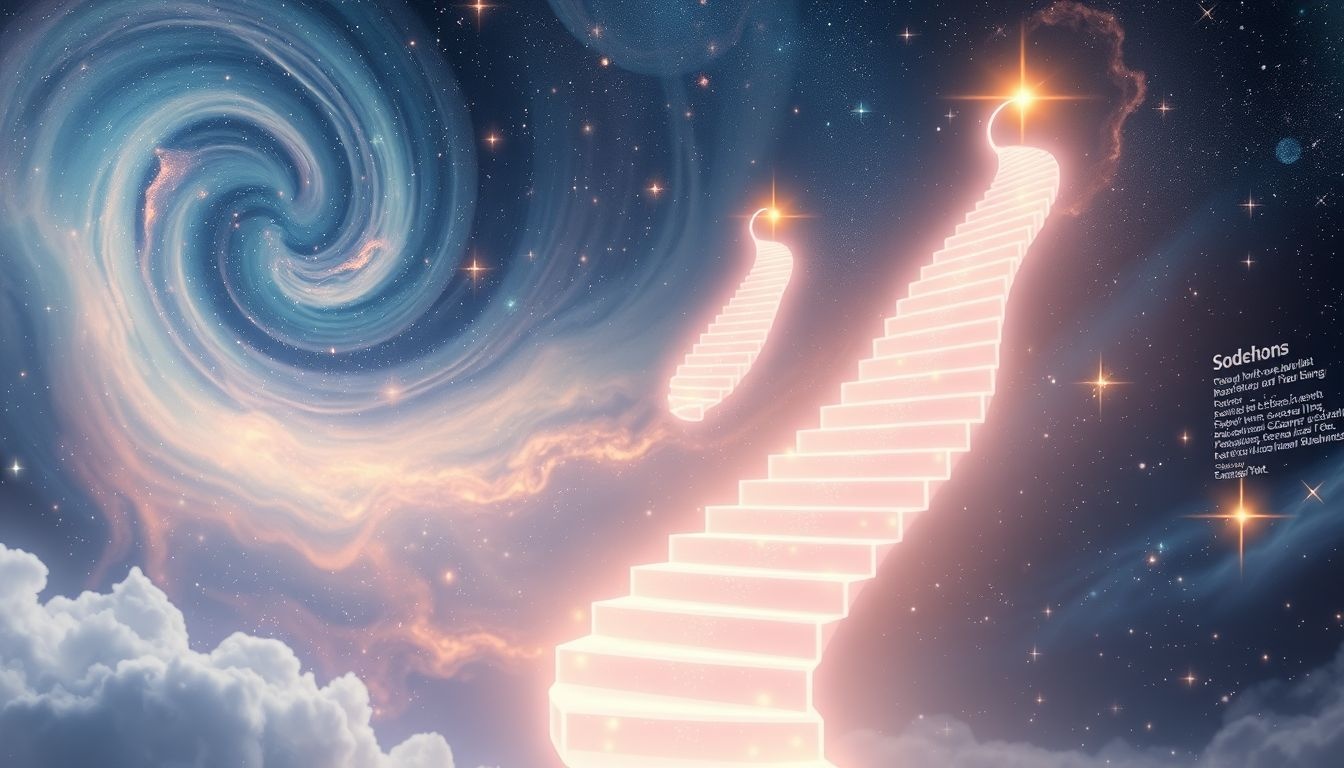 Dromen over drie trappen symboliseren groei, vooruitgang en spiritueel ontwaken.