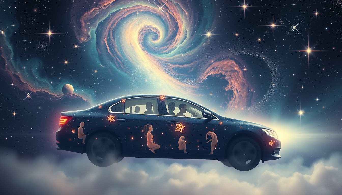 Dromen over een volle auto symboliseert sociale verbondenheid en gezamenlijke doelen.