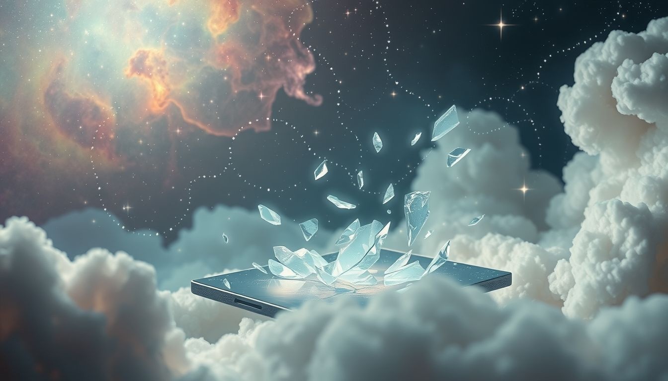 Dromen over een gebroken tablet symboliseert vaak verloren controle of teleurstelling.