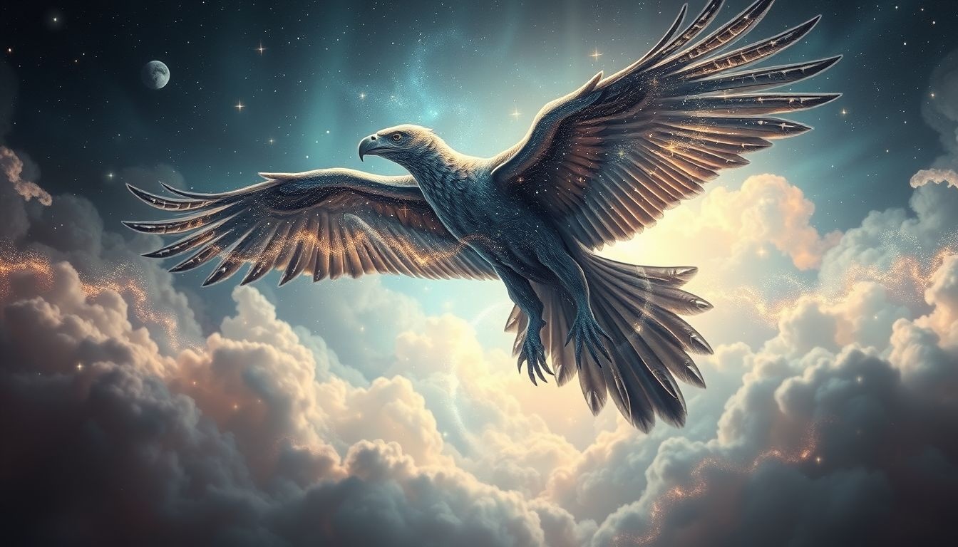 Dromen over een grote roofvogel symboliseert kracht en vrijheid.