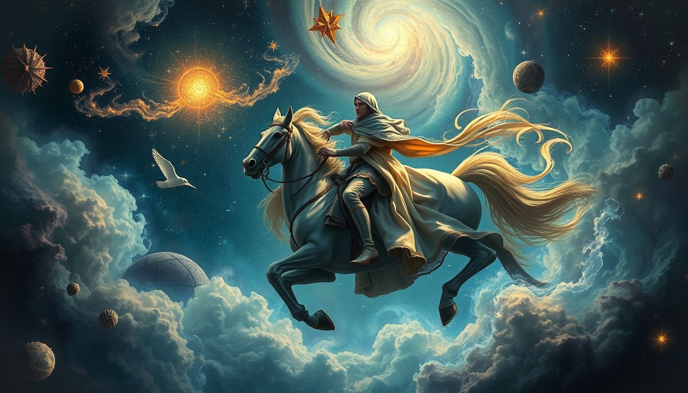 Dromen over lansierrijders symboliseren moed en historische verbondenheid.