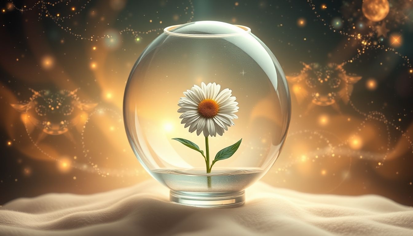 Dromen over madeliefjes in een vaas symboliseert innerlijke rust en hoop.