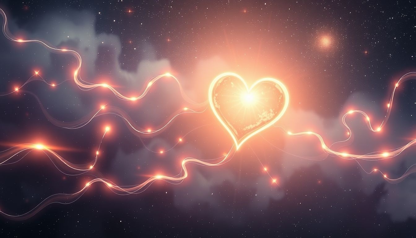 Een sterke hartlijn symboliseert diepe emoties en liefdeskracht.