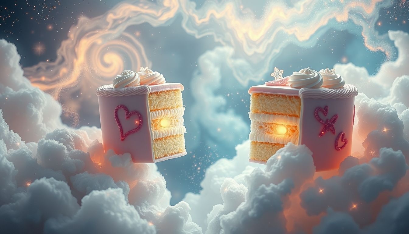 Dromen over taart delen symboliseert verbondenheid en vreugde delen.