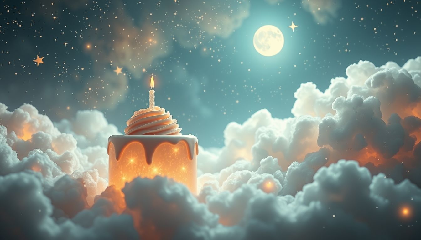 Dromen over taart symboliseert vaak geluk en feestelijke gebeurtenissen.