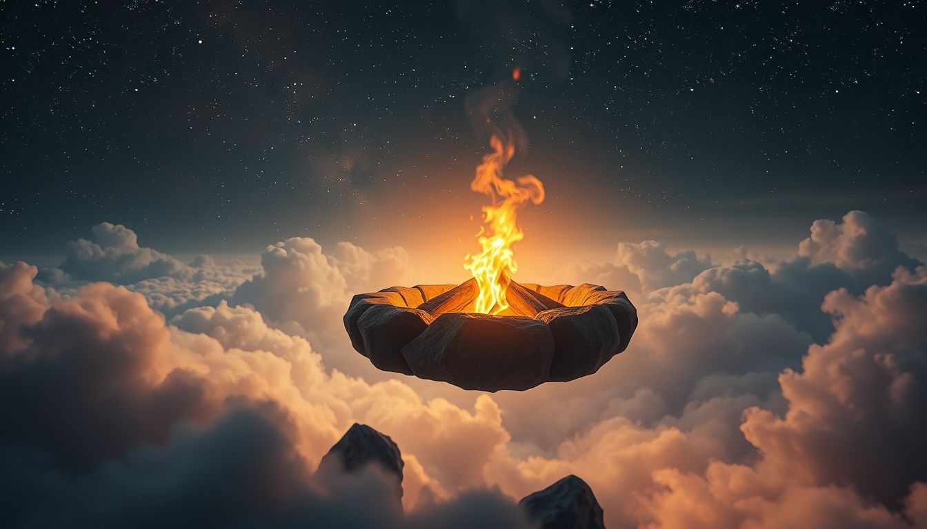 Dromen over verlaten kampvuur symboliseert gemiste kansen en nostalgie.