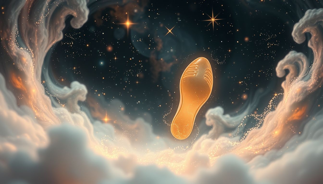 Het verliezen van schoenzolen symboliseert onzekerheid en verlies van grip.