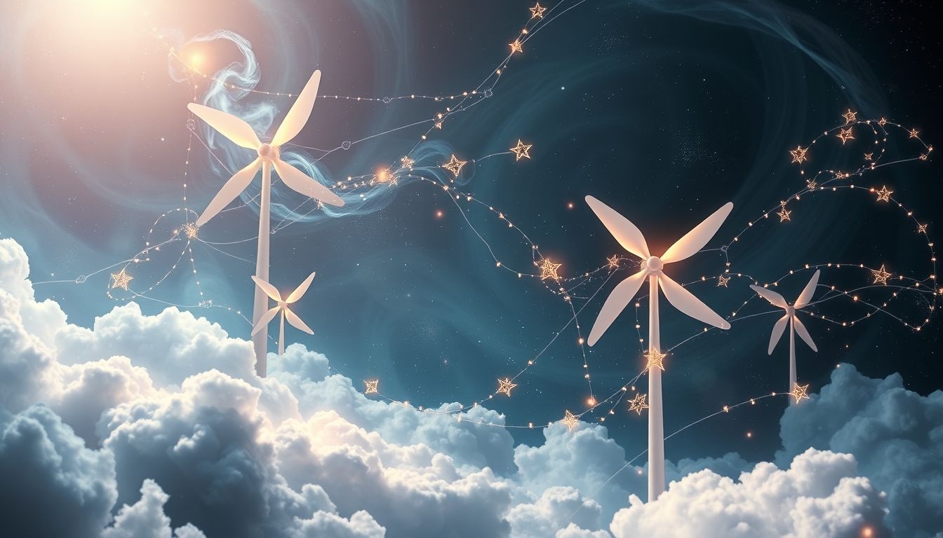 Dromen over windmolens symboliseren duurzame energie en innerlijke kracht.