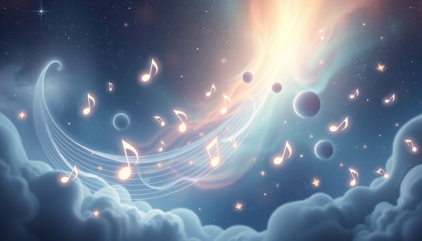 Dromen over zachte muziek symboliseert innerlijke rust en harmonie.