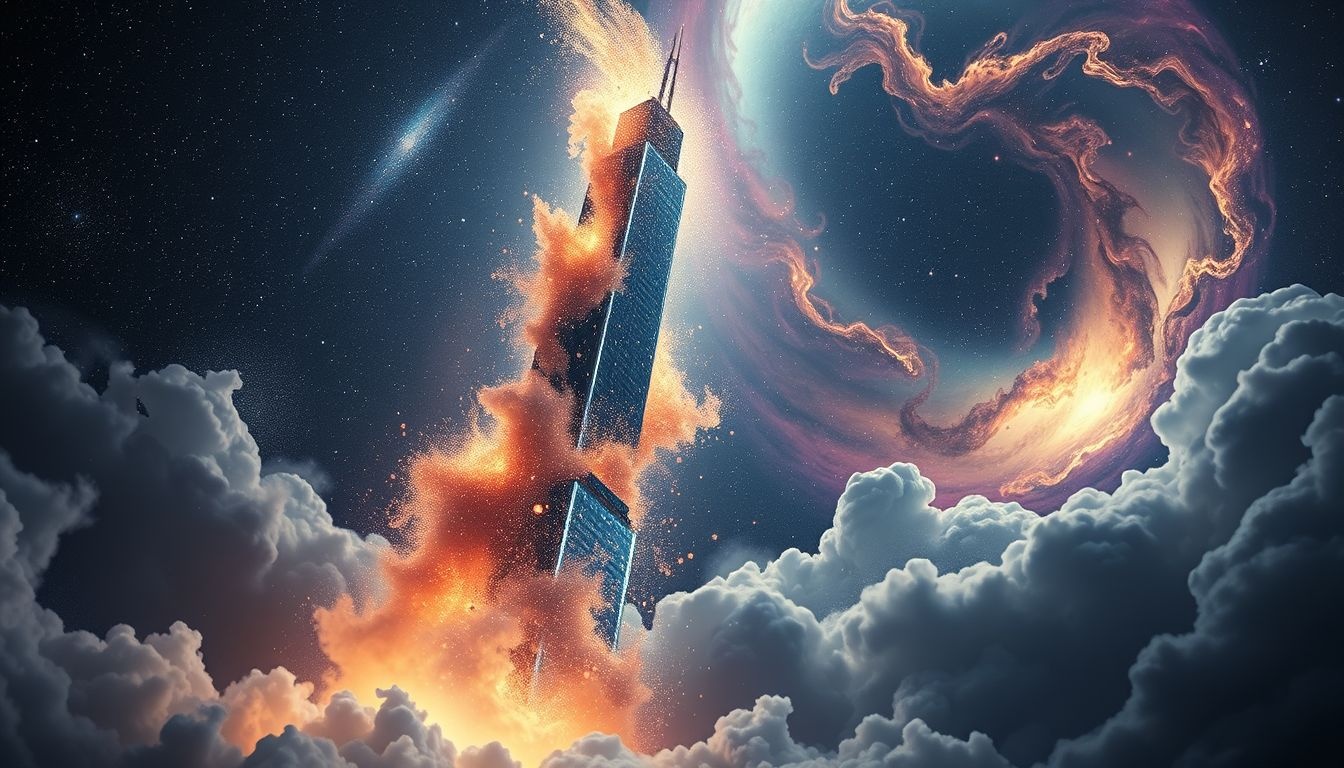 Dromen over vernietigde wolkenkrabbers symboliseren vaak angst voor falen.