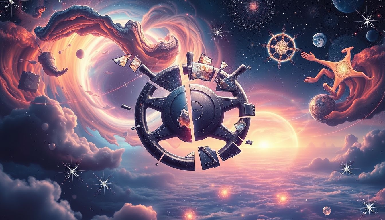 Dromen over kapot stuur symboliseren controleverlies maar doorzettingsvermogen.