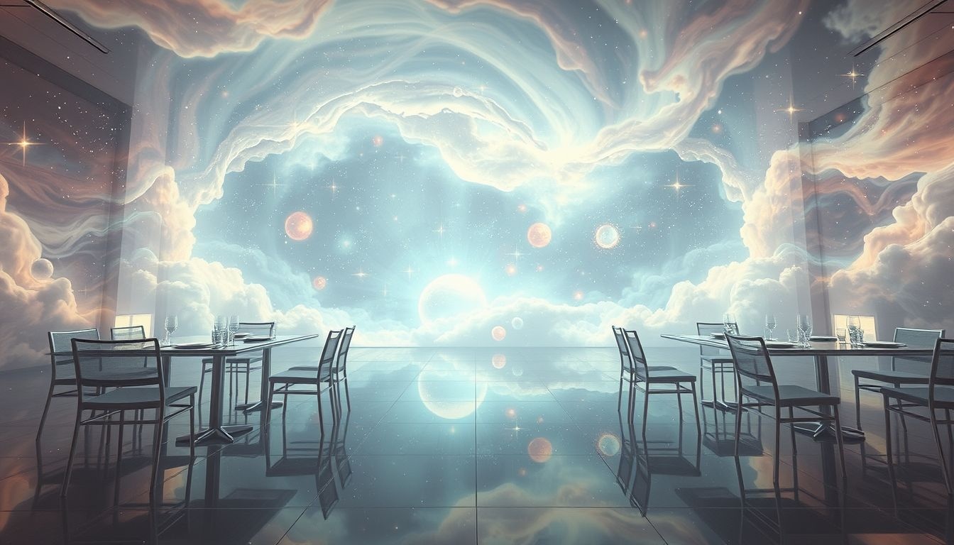 Een lege kantine symboliseert gemis aan sociale verbinding en isolatie.