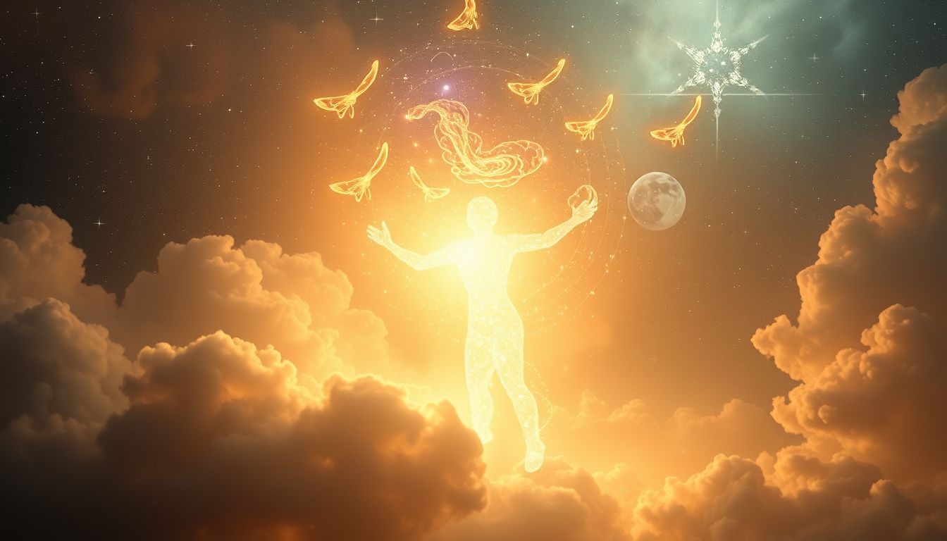 Droom van Mohammed in helder licht symboliseert spirituele verlichting en leiding.