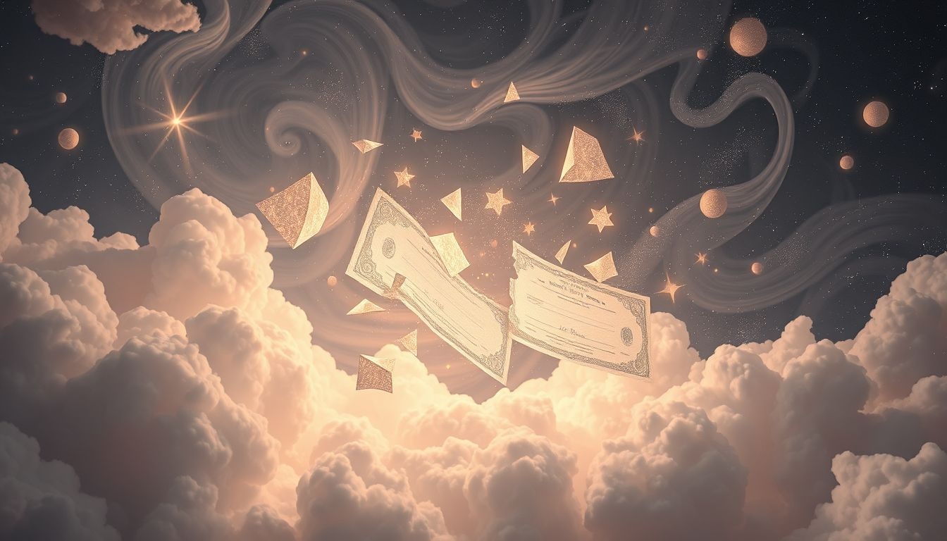 Dromen over vervallen obligaties symboliseren eindigende financiële zekerheid.