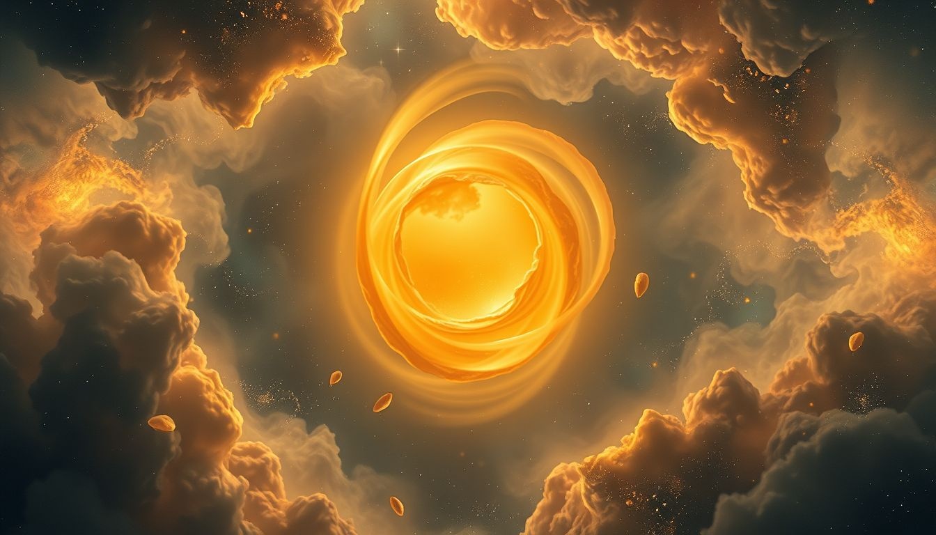 Een gigantische omelet symboliseert overvloed en nieuwe kansen.