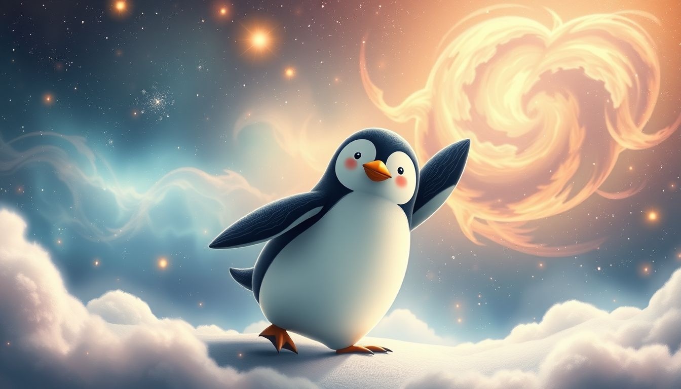 Dansende pinguïns symboliseren vreugde en speelse vrijheid in dromen.